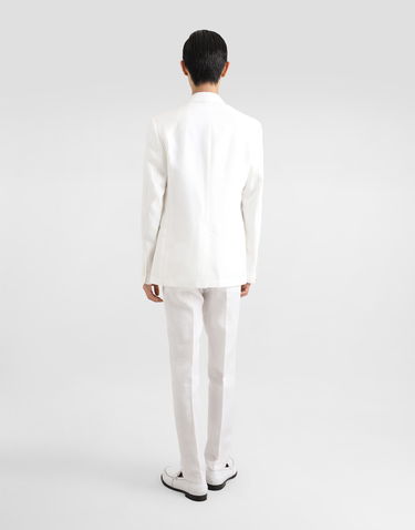 Nohavice Dolce & Gabbana Tailored Linen Pants Biela | GY6IETGJ072W0111, 2