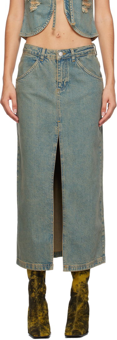 Sukňa Miaou Miaou Rowan Denim Maxi Skirt Modrá | 4034SD4GAD, 0