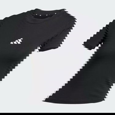 Crop Top adidas Performance Slim 3-Stripes Cropped T-Shirt Čierna | JC8325, 4