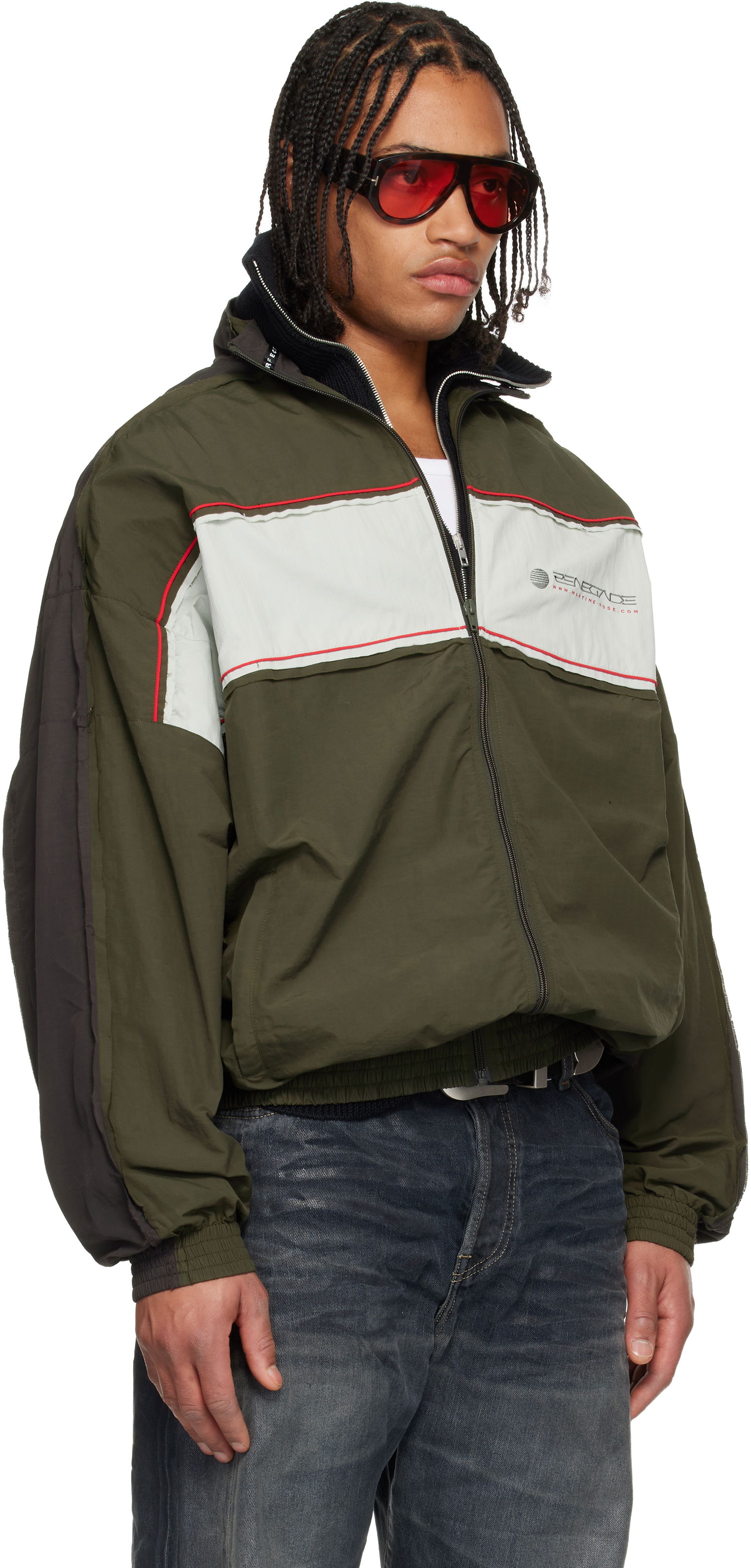 Vetrovka Martine Rose Martine Rose Renegade Layered Track Jacket Zelené | 199WP01414, 1