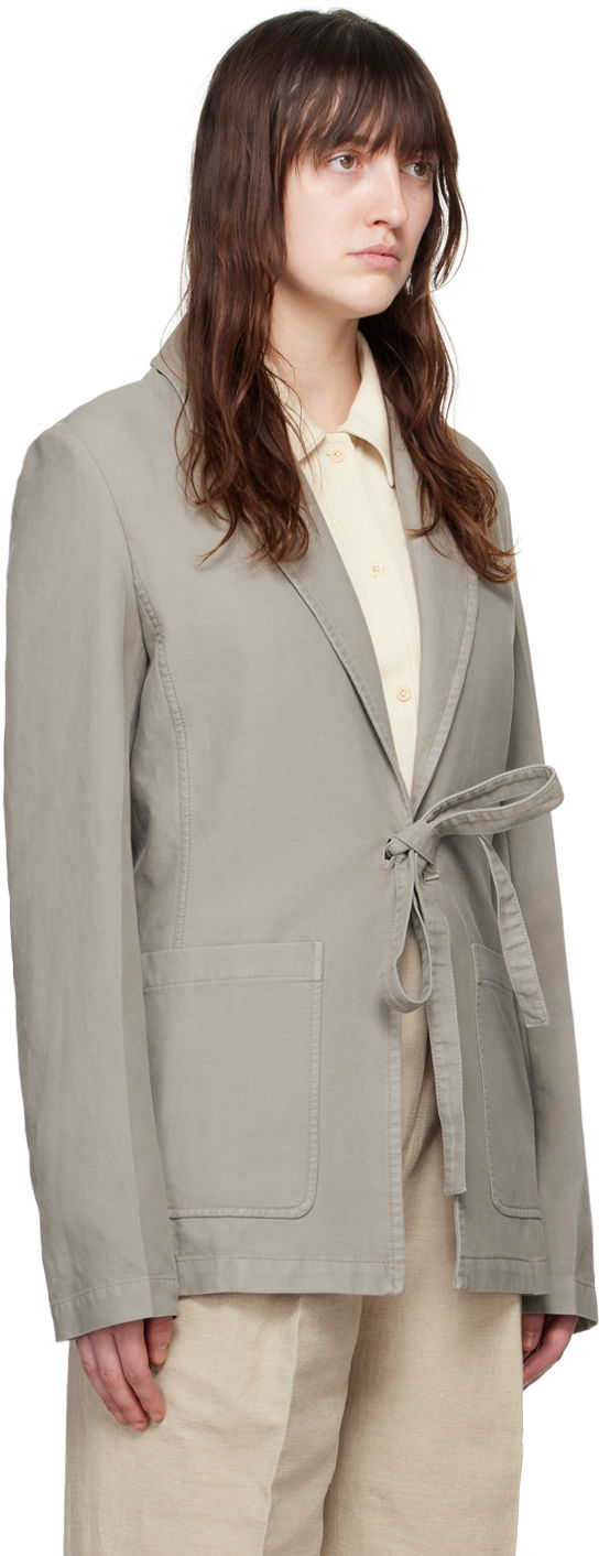 Bunda TOTEME Tie-Front Blazer Zelené | 243-WRZ0042-FB0189, 1