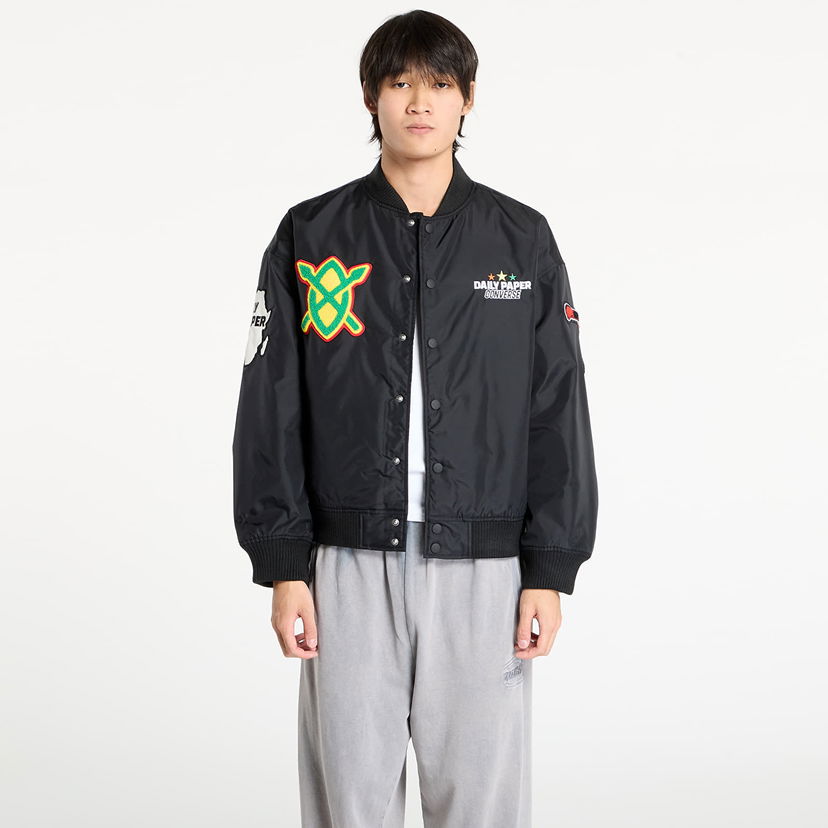 Bomber bunda Converse Converse x Daily Paper Stadium Jacket Čierna | 10028532-A01