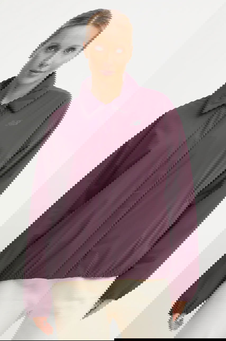 Bunda New Balance Transitional Collared Button-Front Jacket Fialová | WJ43506PLN, 0