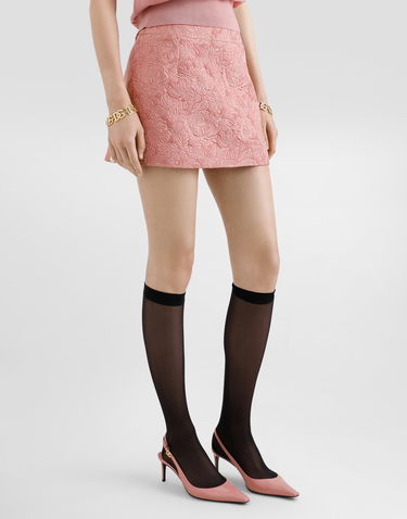 Sukňa Dolce & Gabbana Dolce & Gabbana Floral Jacquard Miniskirt Ružová | F4A8CTHJMQKF0473, 3