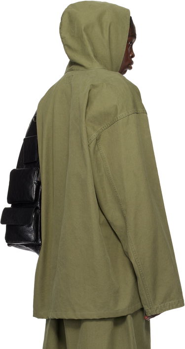 Mikina Balenciaga Balenciaga Hooded Zip-Up Jacket Zelené | 808823TRP103420, 2