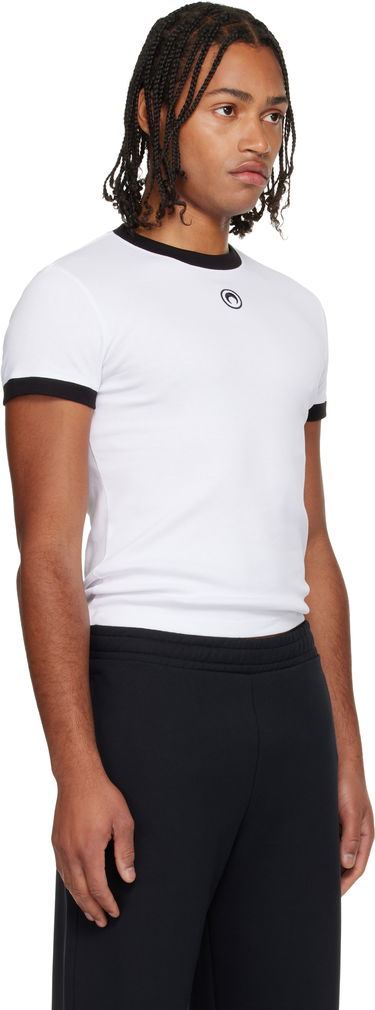 Tričko Marine Serre Moon Logo Bicolor Jersey Baby Fit T-shirt Biela | UTT010ACJER0008, 1