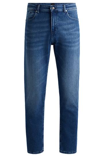 Džínsy BOSS Maine Regular-Fit Comfort-Stretch Jeans Modrá | 50524015, 0
