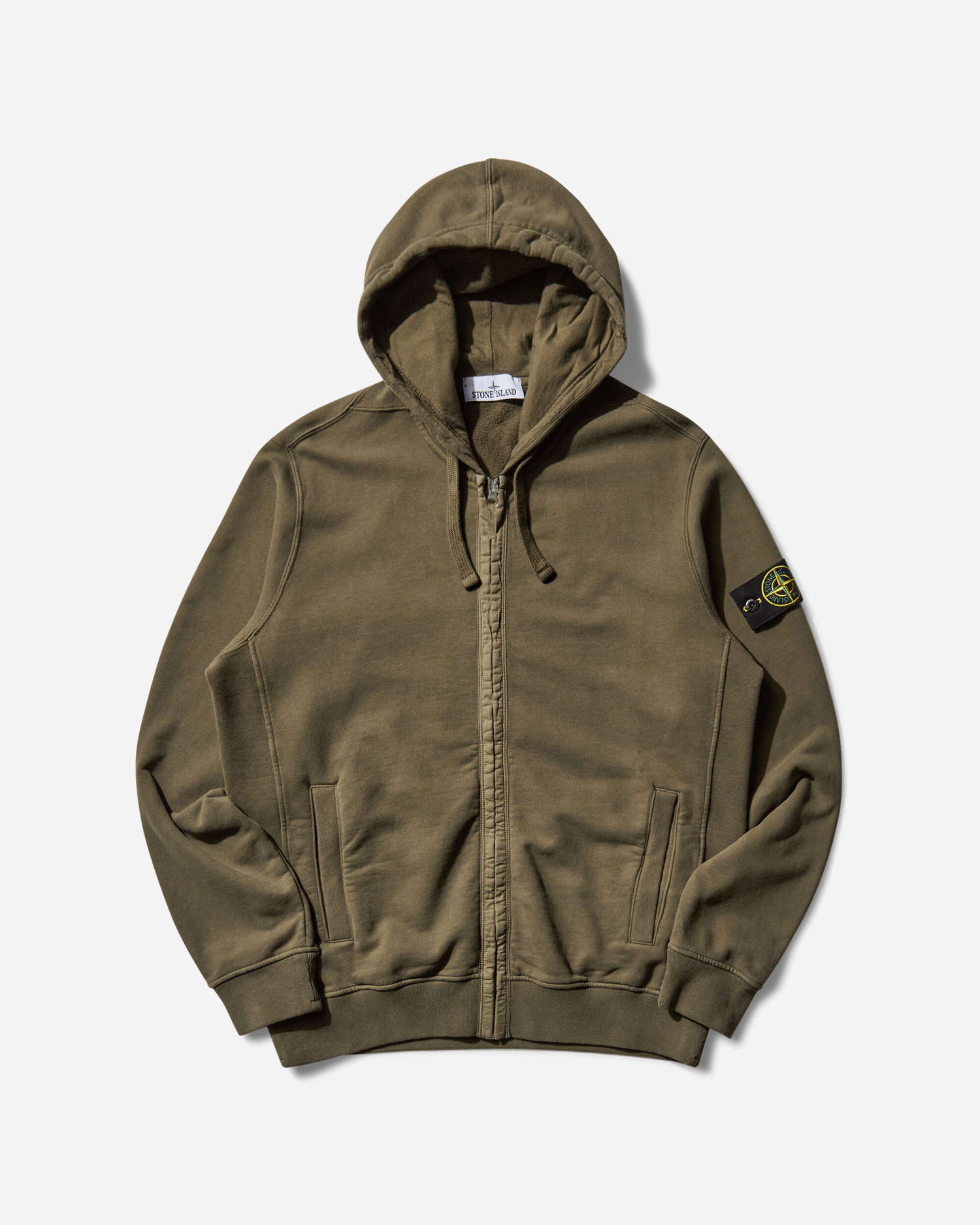 Mikina Stone Island Garment Dyed Zip Hoodie Zelené | K2S15-6100067-S0A20 V0054, 1