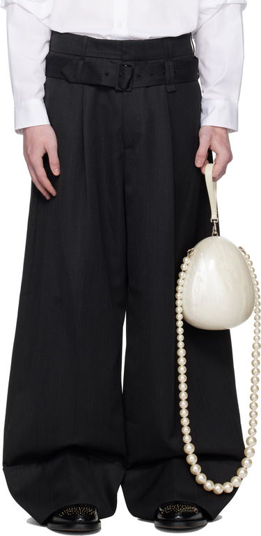 Nohavice Simone Rocha Simone Rocha Wide Leg Multi Belt Loop Trousers Čierna | 4159 1217, 0