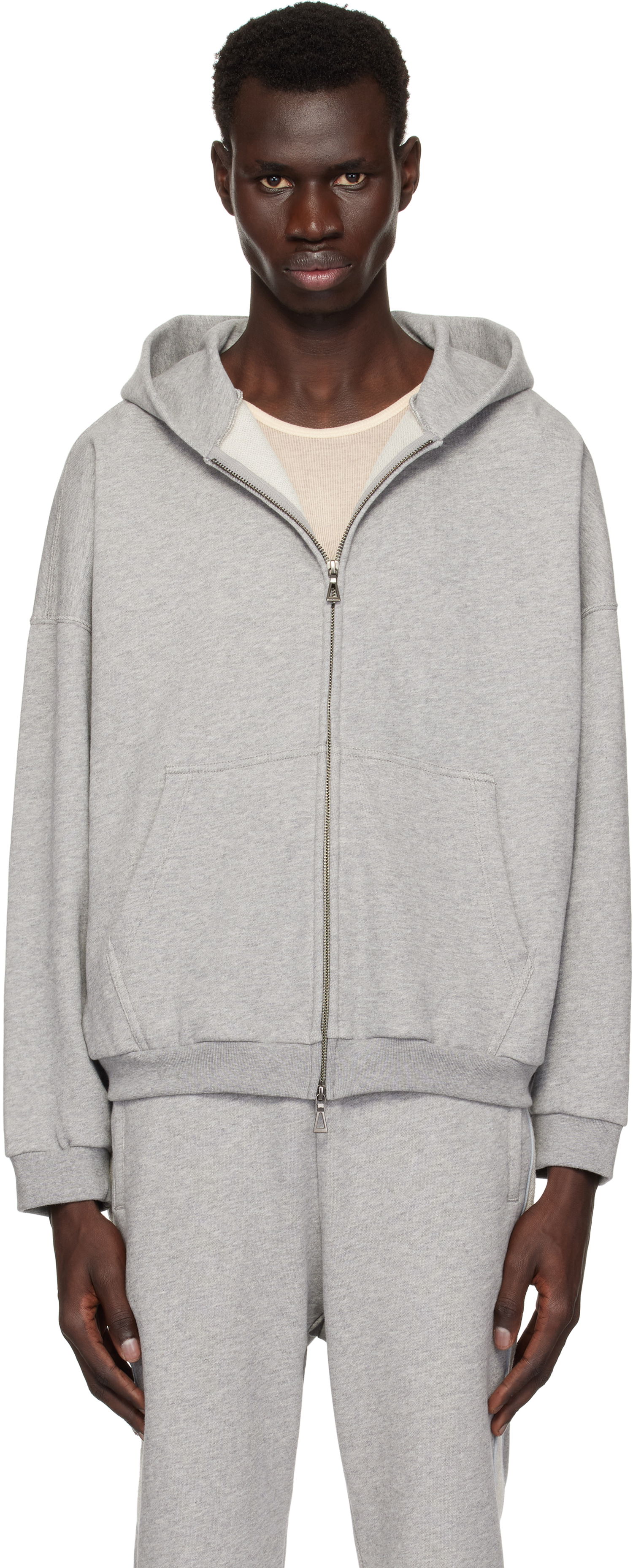 Mikina John Elliott John Elliott Frances Full Zip Hoodie Šedá | B290B43541U, 0