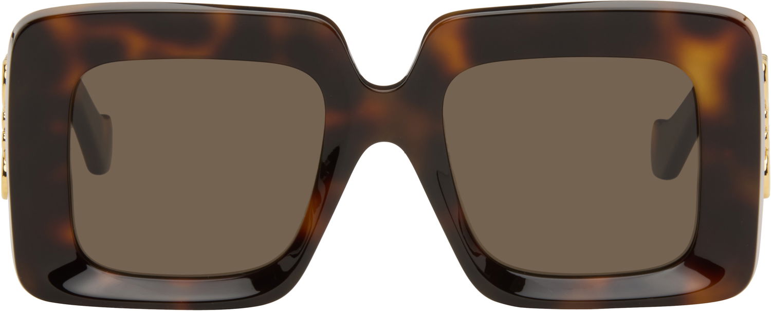 Slnečné okuliare Loewe Beveled Square Maxi Anagram Sunglasses Hnedá | LW40176UW5152E 192337240218, 0