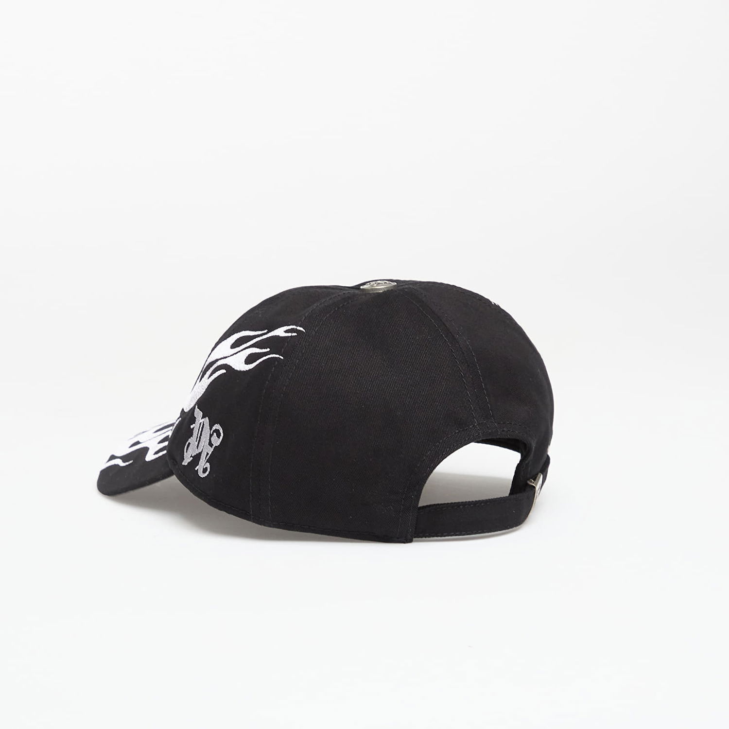 Šiltovka Palm Angels Curved Logo Flames Cap Black/ Light Grey Universal Čierna | PMLB104F25FAB0061005, 1