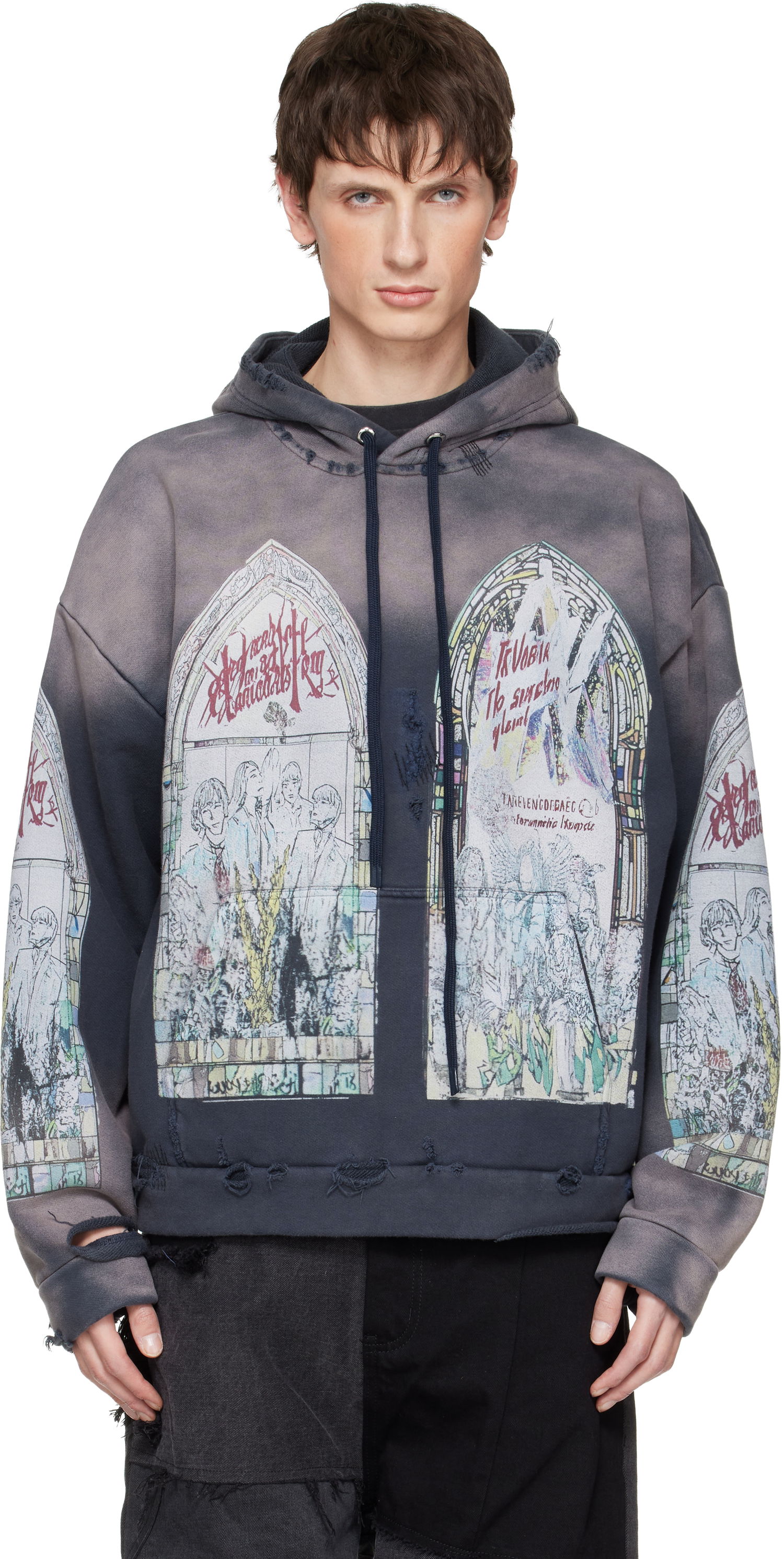 Mikina Who Decides War Motley Stained Glass Distressed Hoodie Rôznofarebný | 1110490013FW25, 0