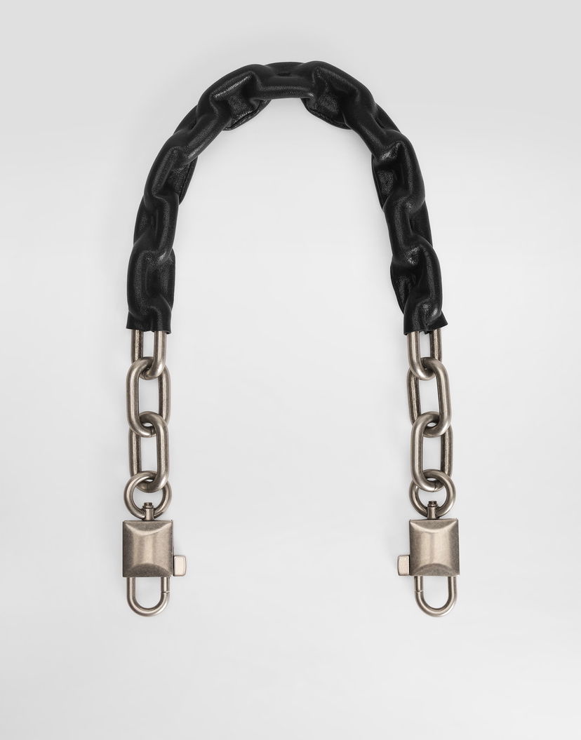 Batohy a tašky Dolce & Gabbana Leather Wrapped Chain Bag Strap Čierna | BI3429AW1188Z882