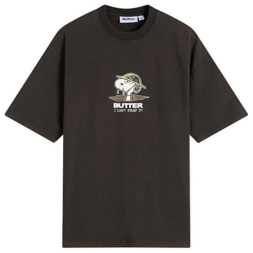 Tričko Butter Goods Peanuts Can't Stand It T-Shirt Hnedá | BGBP240102-WBK