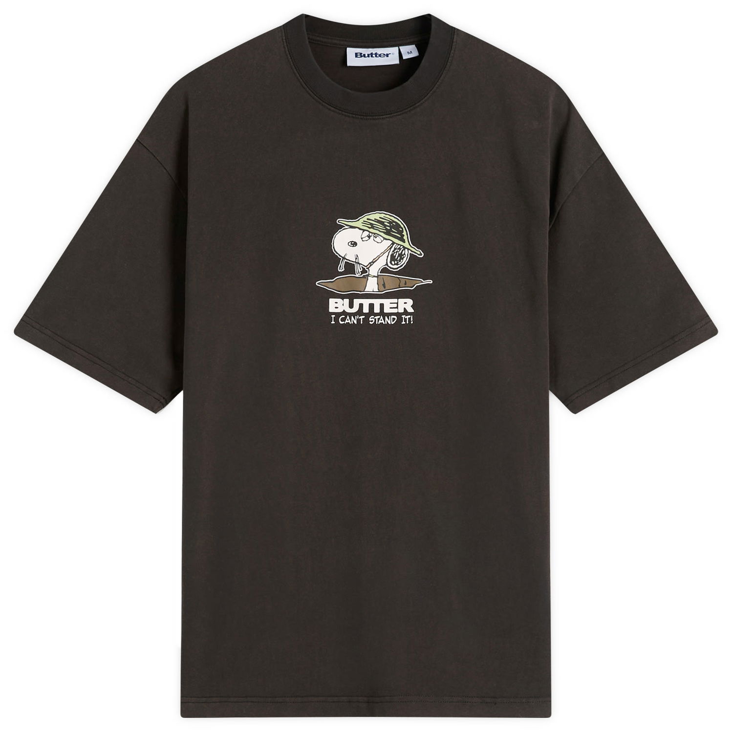 Tričko Butter Goods Peanuts Can't Stand It T-Shirt Hnedá | BGBP240102-WBK, 0