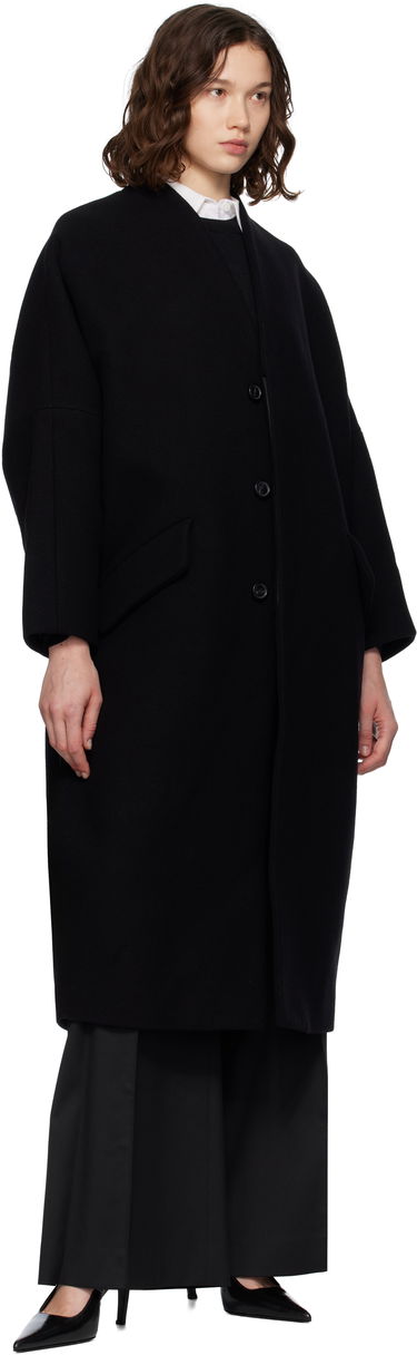 Kabáty Maison Margiela MM6 Maison Margiela Wool Felt Overcoat Čierna | S52AA0192 M35469, 3