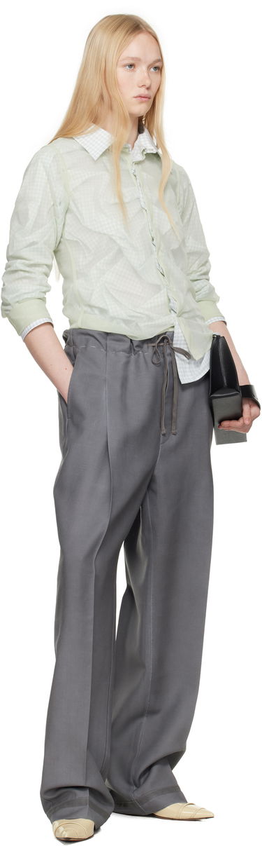 Nohavice Maison Margiela Maison Margiela Mohair Trousers Šedá | S51KA0572 M35301, 3