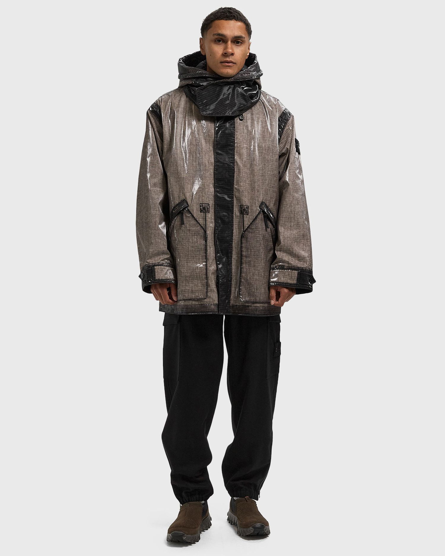 Cargo nohavice Stone Island Fleece Cargo Trousers with Elastic Waist and Zipped Cuffs Čierna | K2S153100021S0F24.V0029, 1