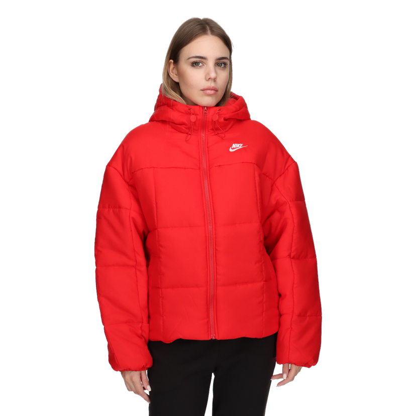 Prešívaná bunda Nike Sportswear Therma-FIT Classic Hooded Puffer Jacket Červená | FB7672-677