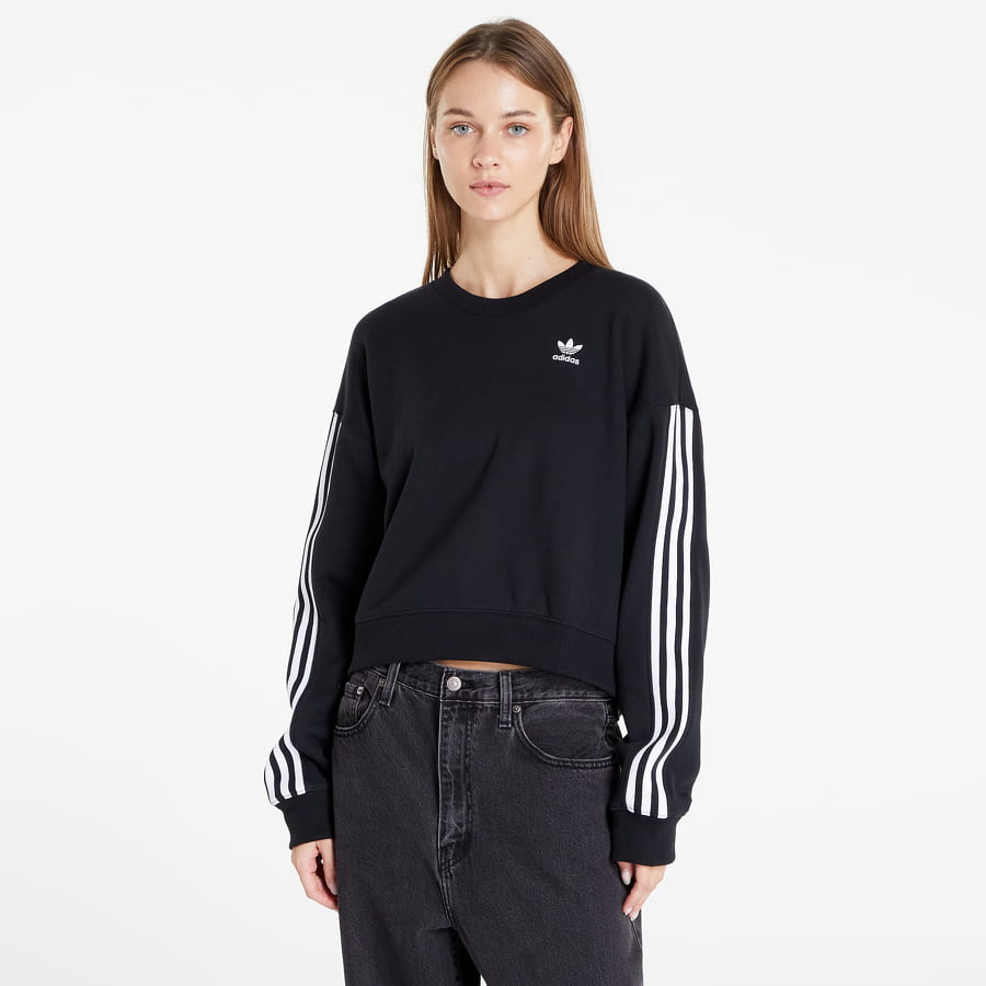 Mikina adidas Originals Sweatshirt 3-stripes Čierna | HC2064, 0
