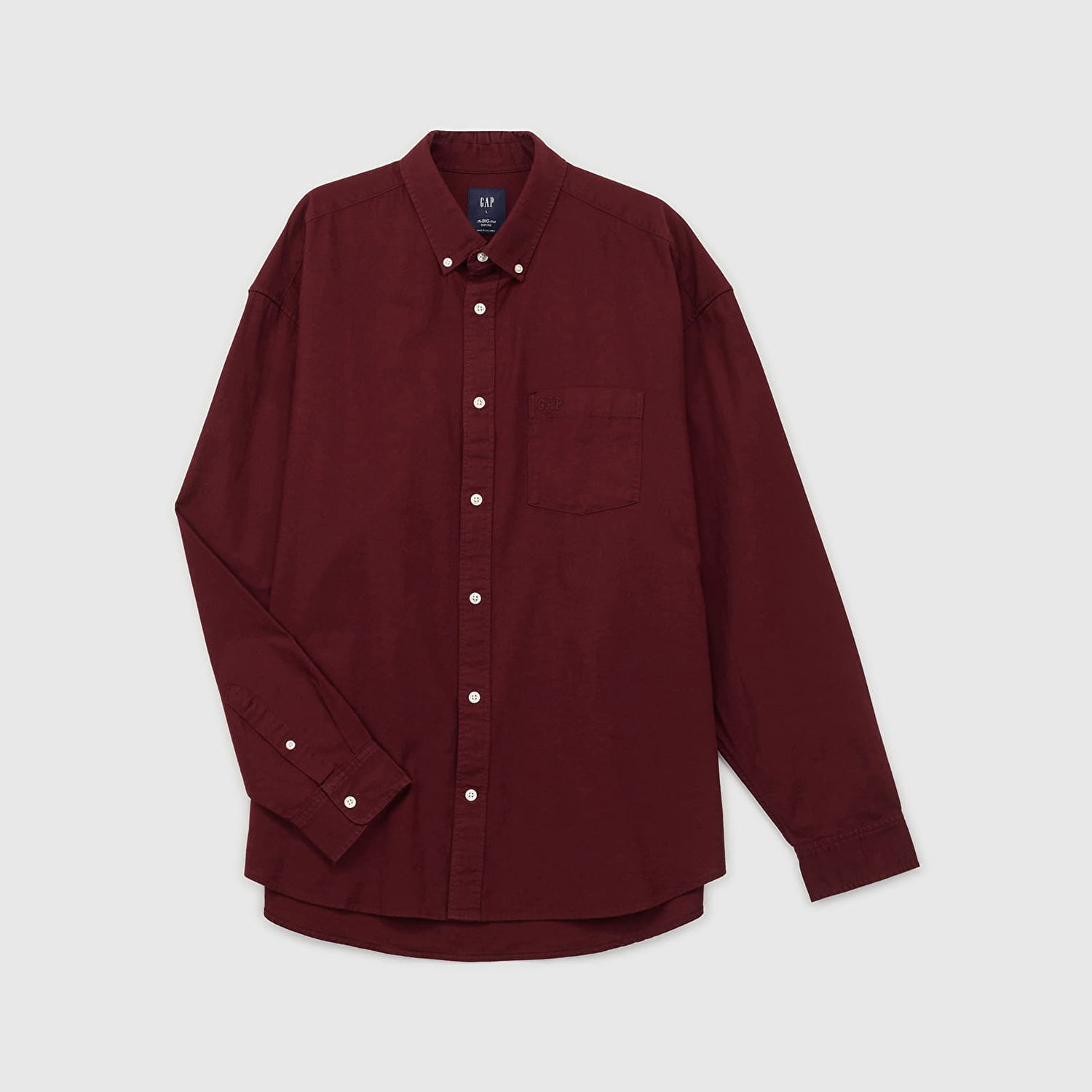 Košeľa GAP Shirt Standard Logo Oxford Shirt Noir Red XL Červená | 887258-04, 0