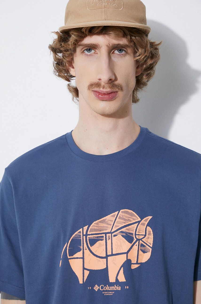 Tričko Columbia Rockaway River Print T-Shirt Modrá | 2036401, 0