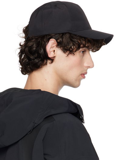Šiltovka HELIOT EMIL Haploid Logo-Appliquéd Shell Baseball Cap Čierna | HE_16_96_BLK01, 2
