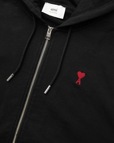 Mikina AMI AMI Paris Classic Ami De Coeur Zip Hoodie 3XL Čierna | BFUSW435.730-001, 1
