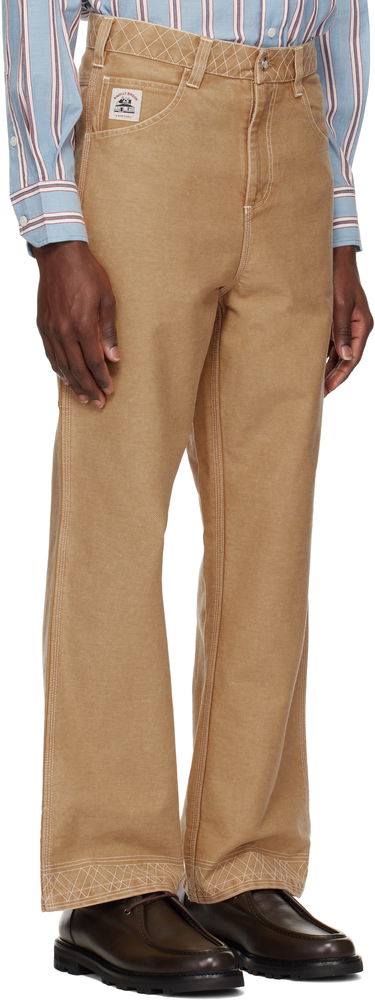 Cargo nohavice Bode Bode Embroidered Knolly Brook Trousers Béžová | MRS25BT020, 1