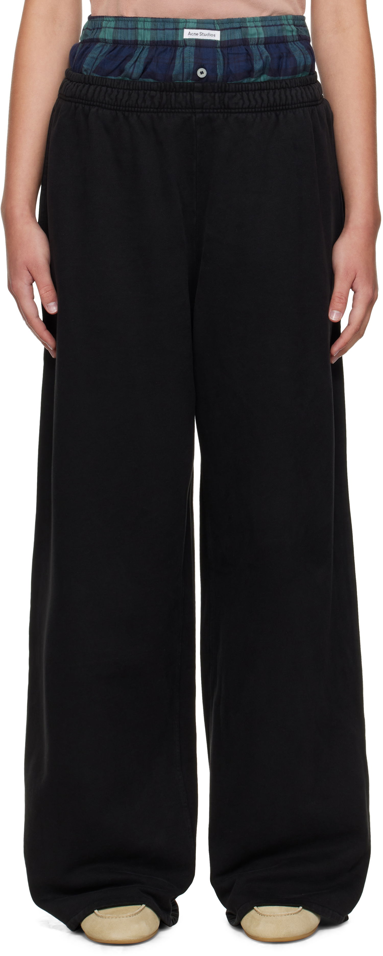 Tepláky Acne Studios Acne Studios Layered Sweatpants Čierna | AK0914-, 0