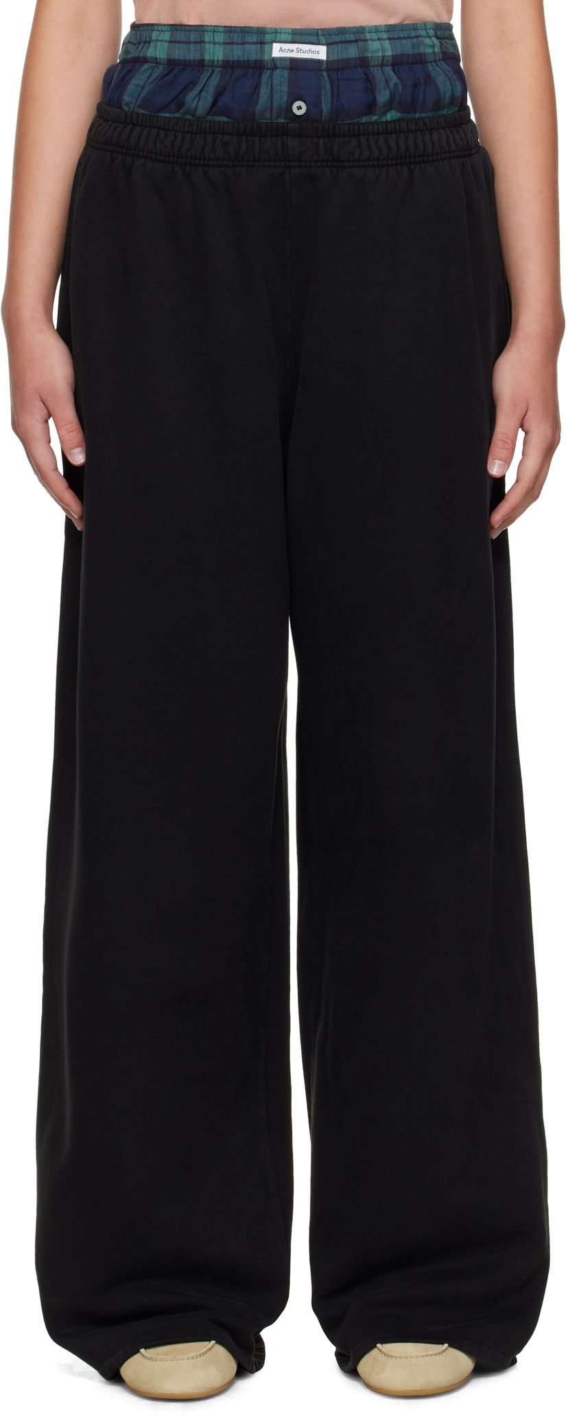 Tepláky Acne Studios Acne Studios Layered Sweatpants Čierna | AK0914-