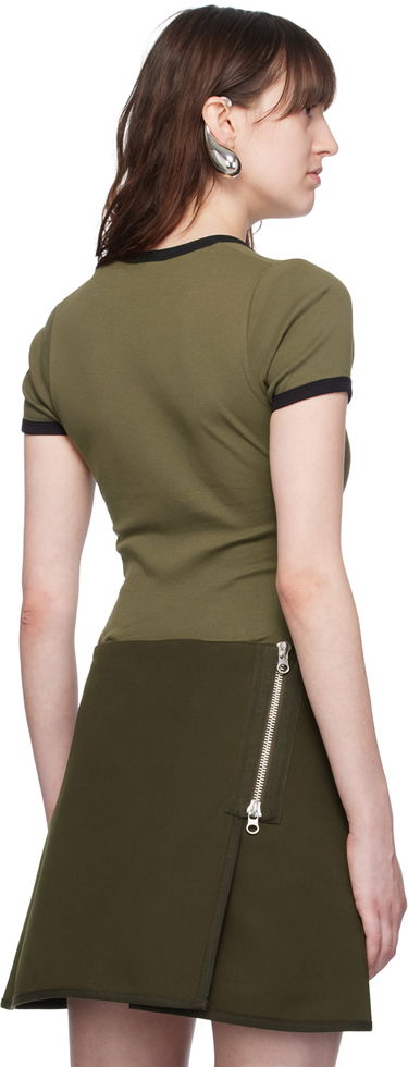 Body Courrèges Courrèges V-Neck Bodysuit Zelené | 224JBD067JS0070, 2