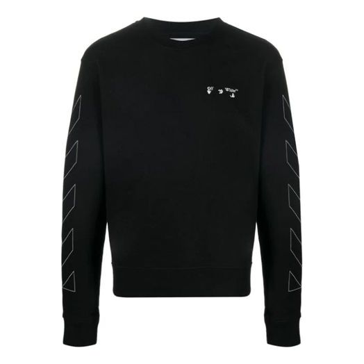 Sveter Off-White Diagonal Stripes Logo Pullover Čierna | OMBA025F20FLE0011001, 0
