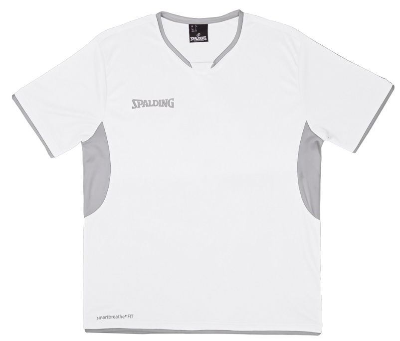 Dres Spalding Shooting Shirt smartbreathe® FIT Biela | 40221409-whitesilvergrey