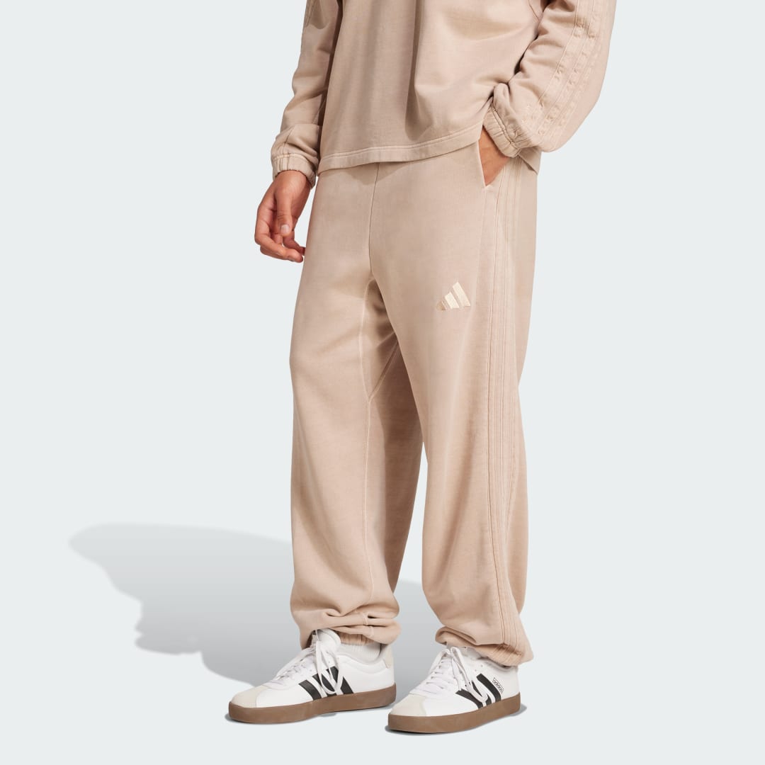 Tepláky adidas Performance ALL SZN French Terry Washed Loose Pants Béžová | JN0619, 0