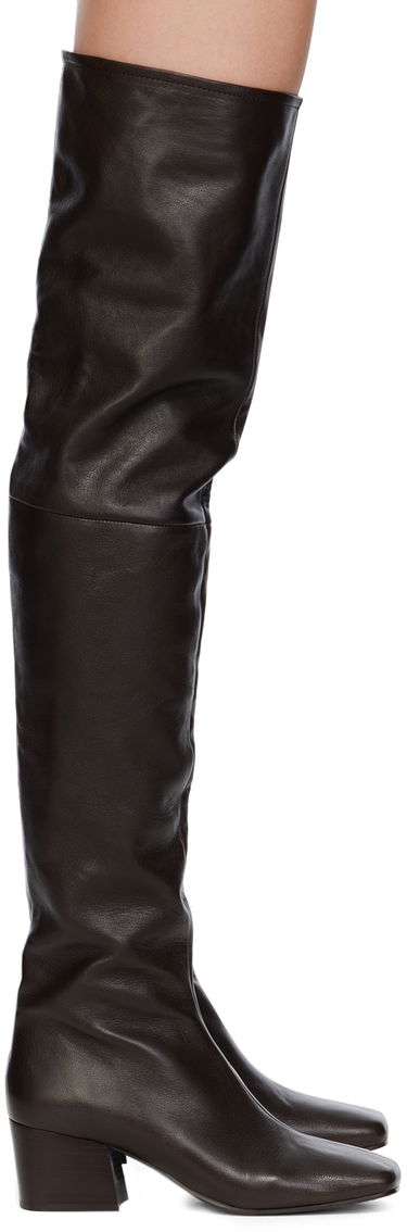 Tenisky a topánky LEMAIRE Knee-High Leather Boots Hnedá | FO0070 LL0043, 0