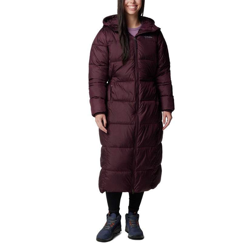 Prešívaná bunda Columbia Puffect™ II Long Hooded Puffer Jacket Vínová | 2088451607