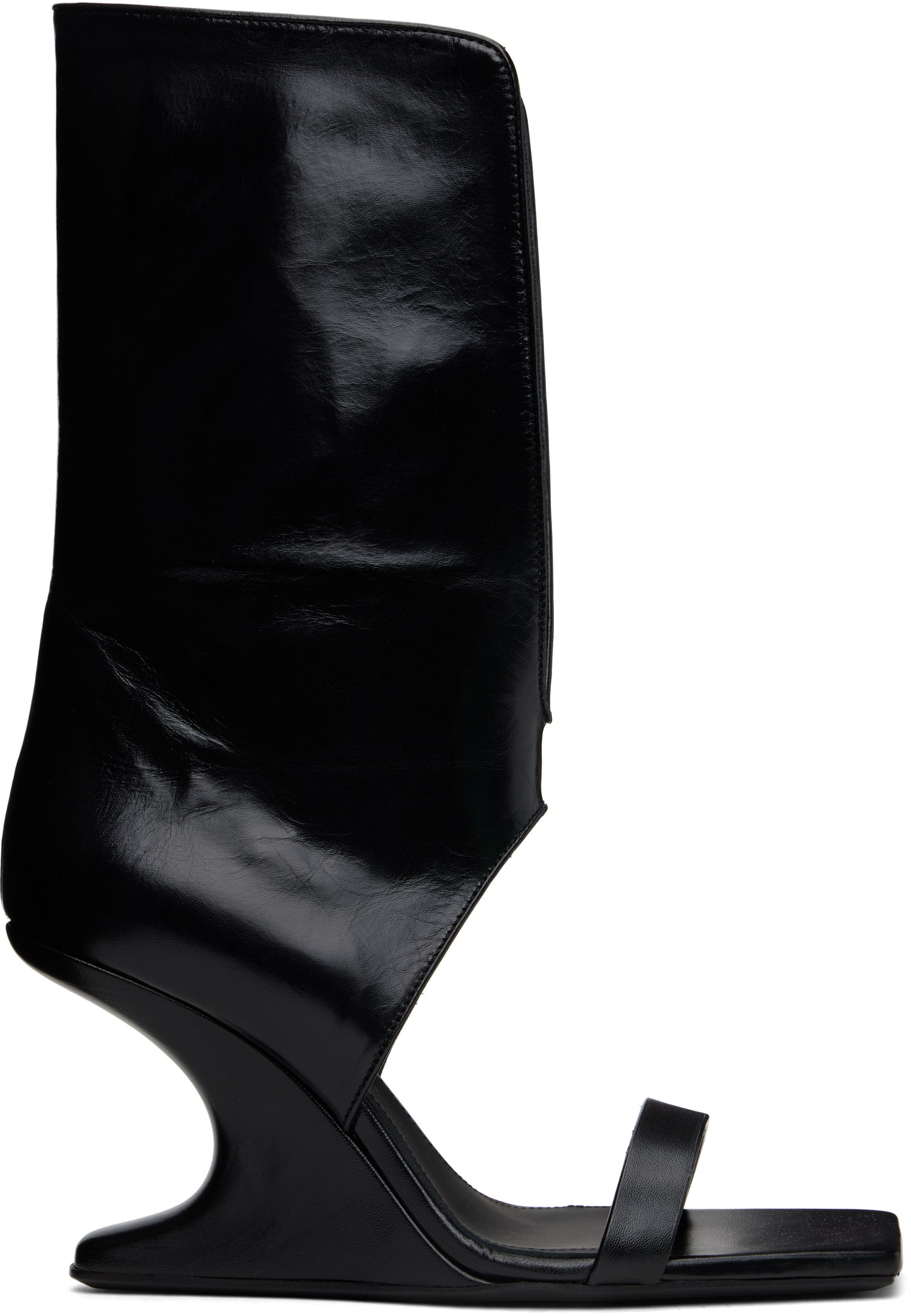 Tenisky a topánky Rick Owens Rick Owens Hollywood Winged Cantilever Heeled Sandals Čierna | RP01E7853 LGT, 0