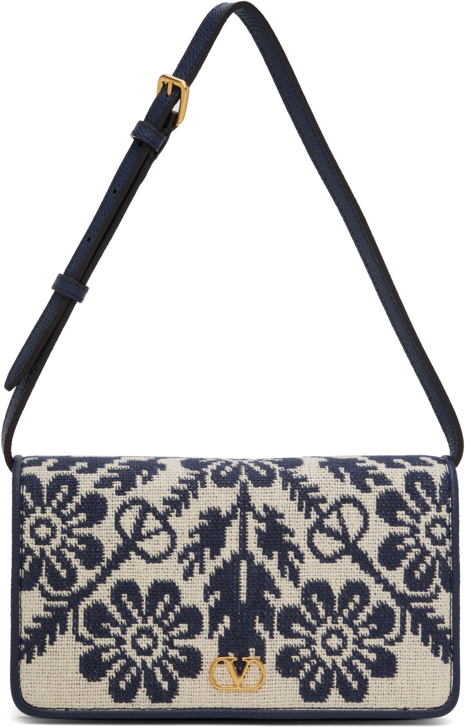 Kabelka Valentino Valentino Garavani VLogo Signature Jacquard Flowers Bag Navy | 6W0P0AK8ICD, 0