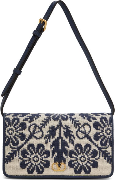 Kabelka Valentino Valentino Garavani VLogo Signature Jacquard Flowers Bag Navy | 6W0P0AK8ICD, 0