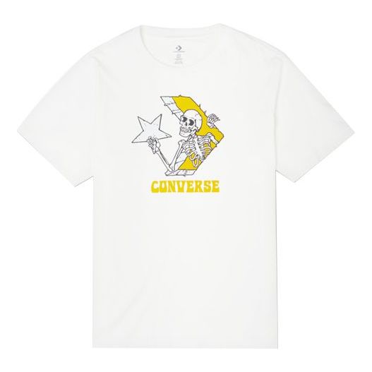Tričko Converse Skeleton Printing Knit T-Shirt Biela | 10022195-A01