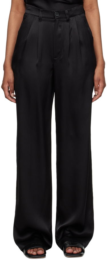 Nohavice Anine Bing Carrie Satin Wide Leg Trousers Čierna | A-03-3269-000B, 0