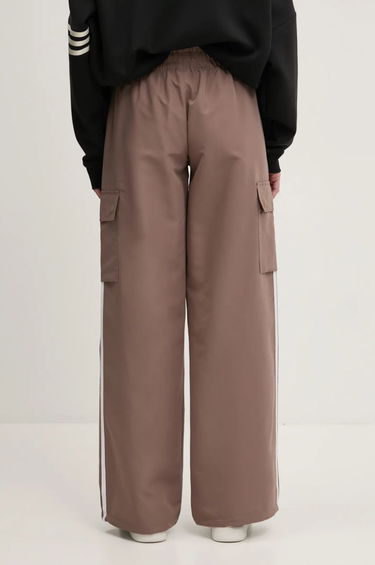 Tepláky adidas Originals adidas Originals Adicolor 3-Stripe Cargo Pants High Waist Hnedá | JC8138, 2