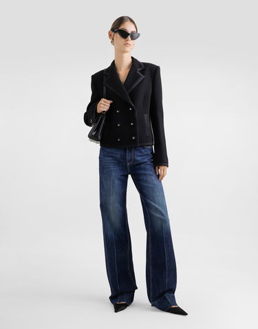 Bunda Dolce & Gabbana Dolce & Gabbana Double-Breasted Short Jacket Čierna | F29ANTFU2TZN0000, 1