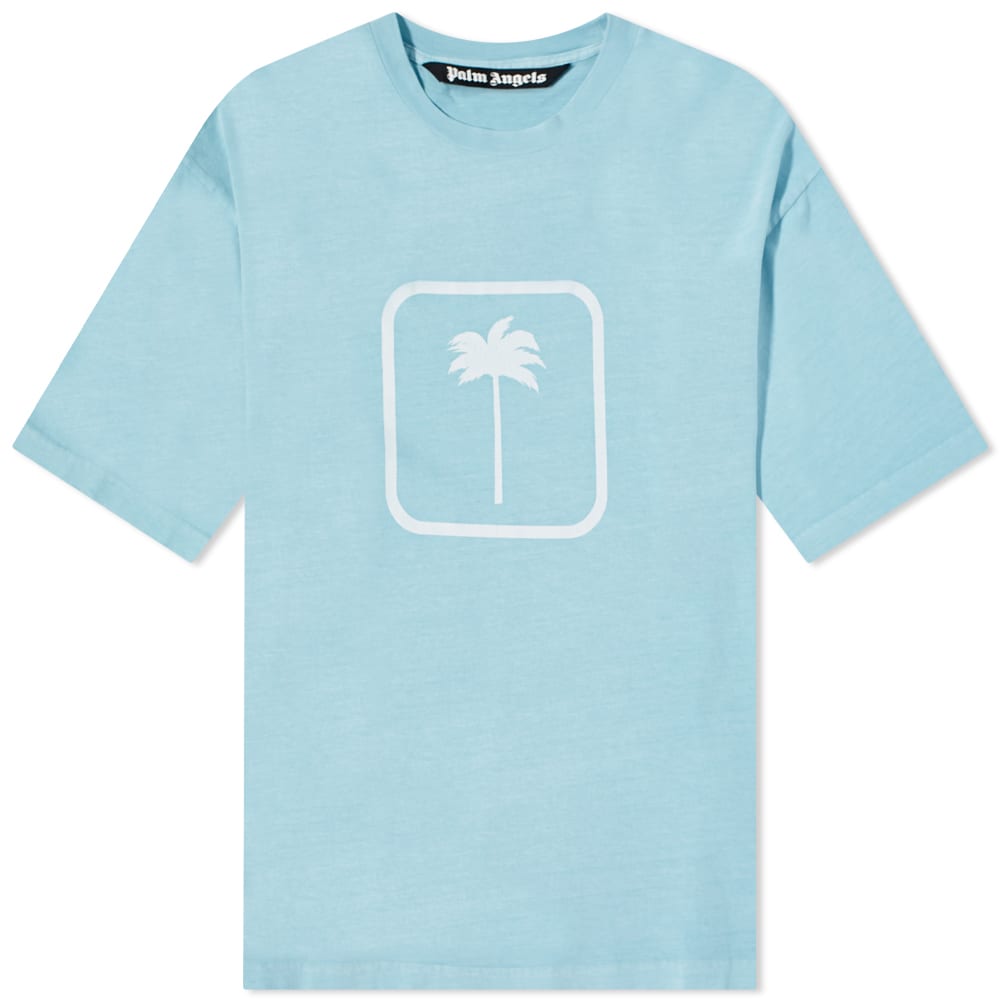 Tričko Palm Angels Tonal Palm Oversized Tee Modrá | PMAA066F21JER0044343, 0