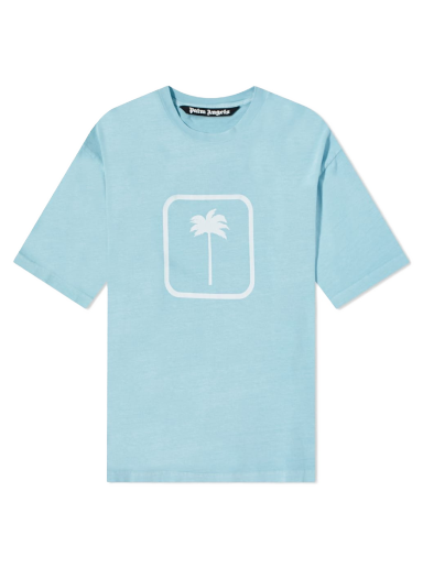 Tričko Palm Angels Tonal Palm Oversized Tee Modrá | PMAA066F21JER0044343