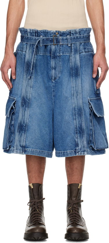 Šortky HED MAYNER Hed Mayner Denim Cargo Shorts Modrá | HMMA67025A-HA191, 0