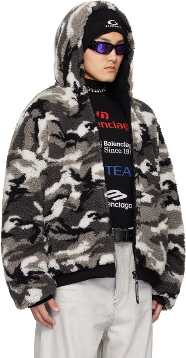 Bomber bunda Balenciaga Balenciaga Ski Zip-Up Fleece Hoodie Rôznofarebný | 809469-TPQ11-1240, 1