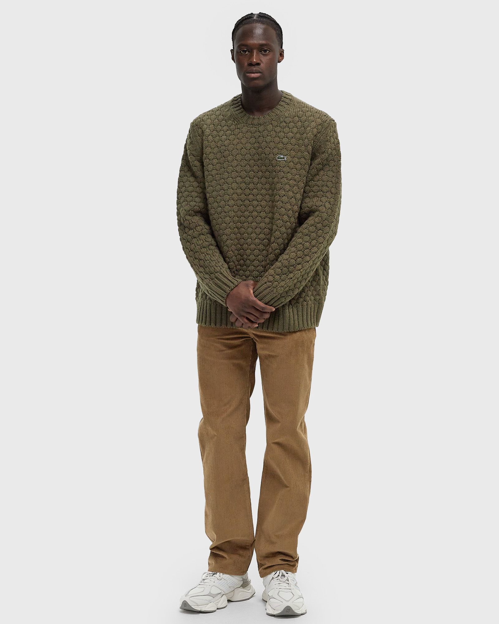 Carded Wool Crew Neck Sweater